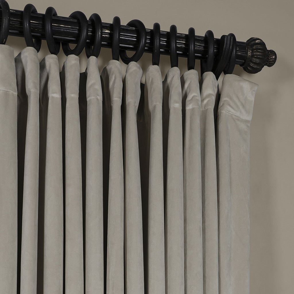 Hpd Half Price Drapes Signature Velvet Thermal Blackout Curtains For Living Room 84 Inch Long (1 Panel) Rod Pocket Insulated Blackout Curtains For Bedroom Window Curtains, 100W X 84L, Cool Beige