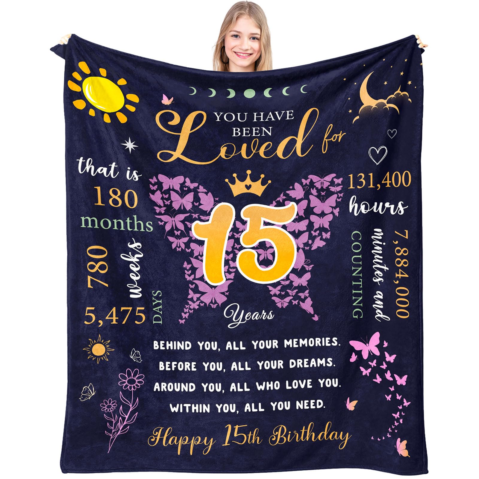 Puekrtoa Birthday Gifts For 15 Year Old Girl, 15Th Birthday Gifts For Teen Girls, 15 Year Old Girl Gift For Birthday Ideas, Quin