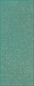 Home Queen Solid Color Custom Size Runner Area Rug Teal, 26 x 6, Stain Resistant, Living Room, Pet-Friendly and Stylish, Machi