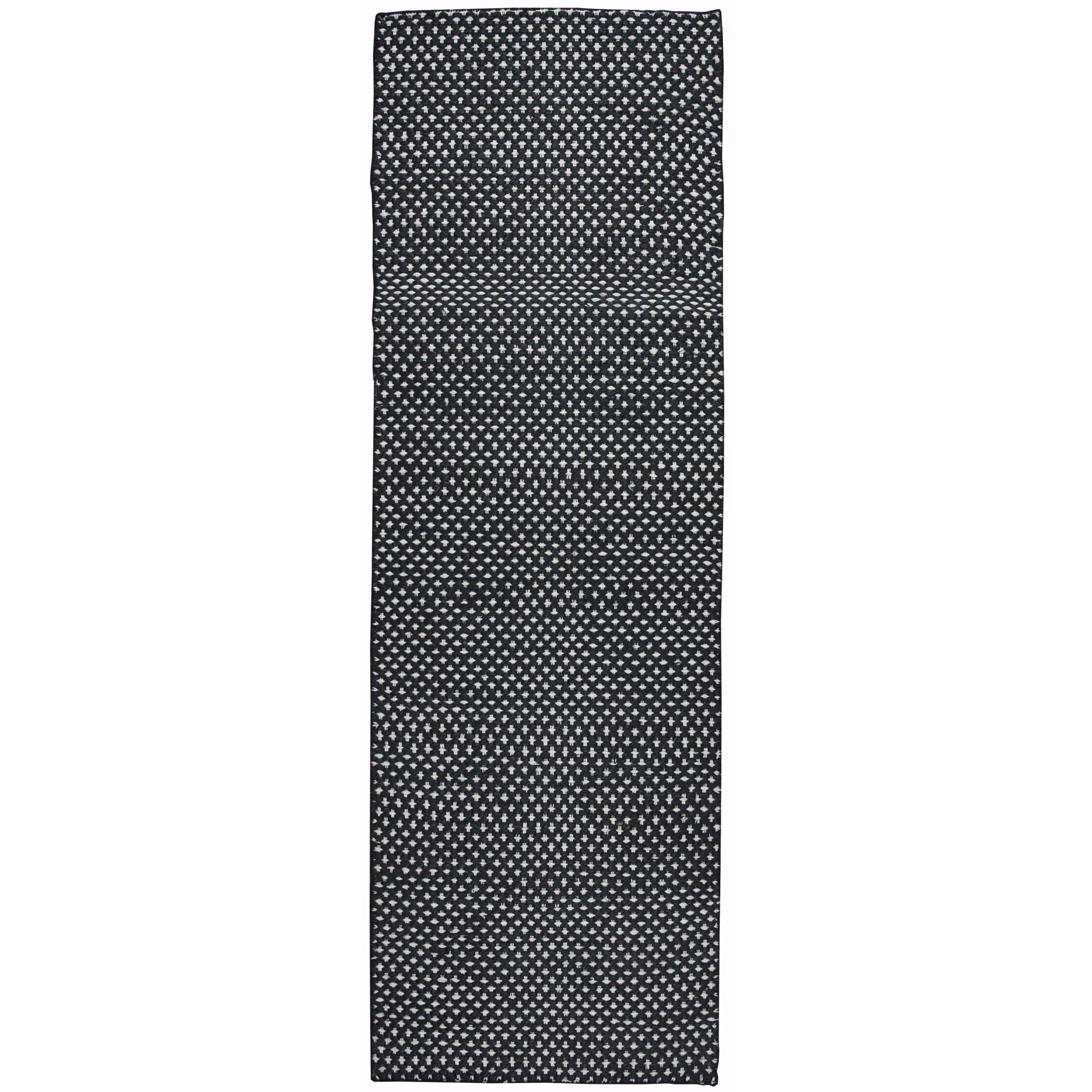 Rizzy Home Alora Decor Harlem 2'6" X 8' Pattern Black/Gray/Rust/Blue Hand-Woven Area Rug