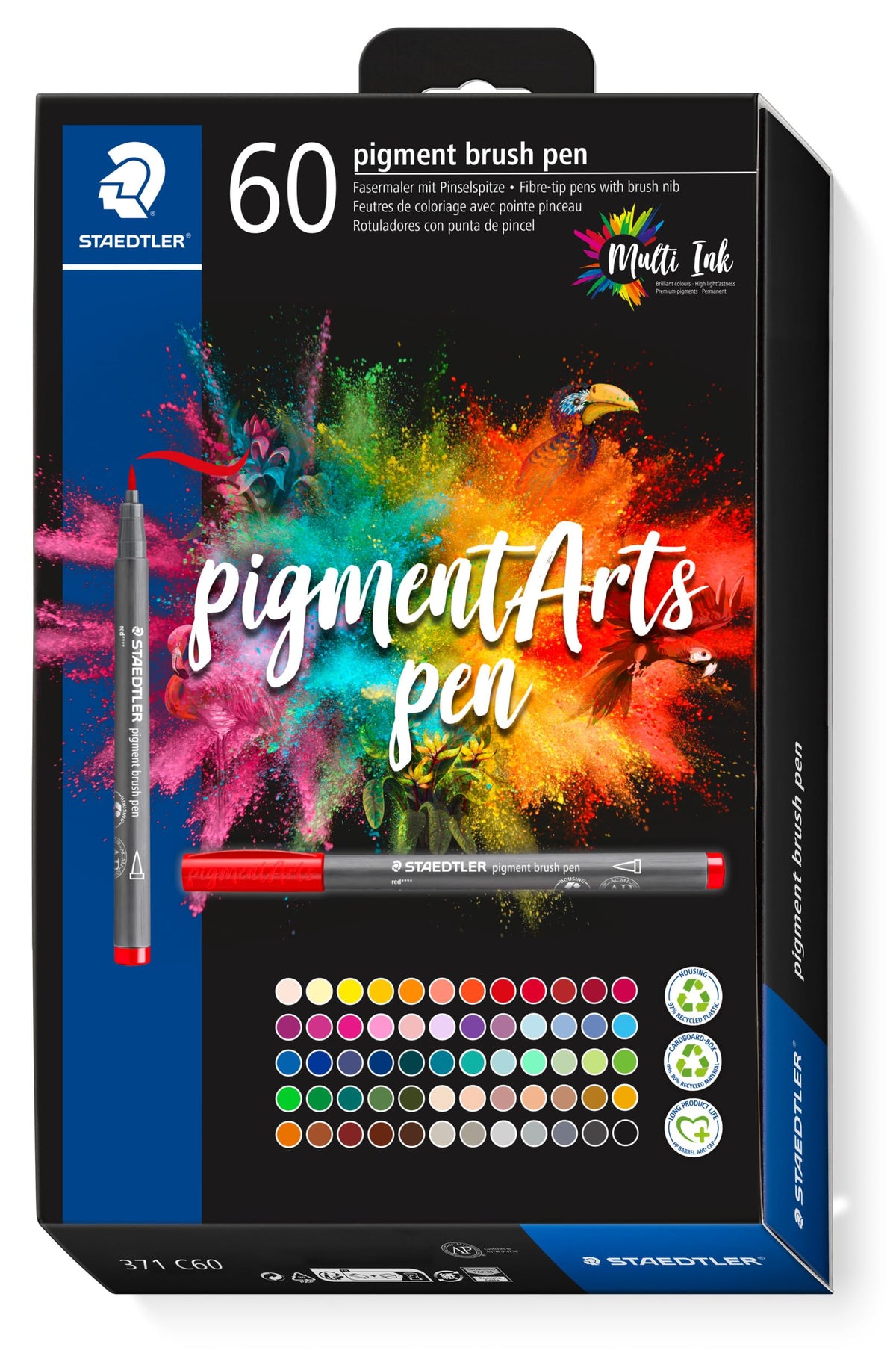 Staedtler Pigment Arts Brush Pen, 60Ct