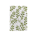 3D Rose Olive Green and White Chic Leaves Towel, 15 x 22, Multicolor