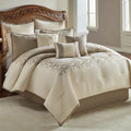 Riverbrook Home 100% Polyester Comforter Set, King, Hillcrest  Ivory/Gold, 10 Piece Set