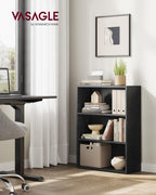 Vasagle Bookshelf, 23.6 Inches Wide, 3-Tier Open Bookcase With Adjustable Storage Shelves, Floor Standing Unit, Ebony Black Ulbc163T56