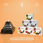 Fruity - Backflow Incense Cones For Waterfall - Scented Inscents-Cones - Pineapple, Strawberry, Coconut, Mango, Apple, Orange -