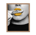 Poster Master Biting Finger Poster - Gold Lips Print - Fashion Art - Modern Art - Trendy Art - Gift for Men, Women & Fashionista
