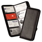 Samsill 80850 Professional Vinyl Business Card File 160 Card Cap 2 X 3 1/2 Cards Black