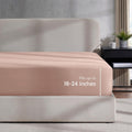 Nestl Extra Deep Pocket Full Fitted Sheet, Peach Beige Full Size Fitted Sheet Only, 1800 Microfiber Fitted Bed Sheet, Ultra Soft Full Bed Fitted Sheet Fits Up To 24 Inch Mattress