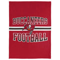 Foco Nfl Micro Raschel Plush Throw Blanket, Stripe Logo 45 X 60, Tampa Bay Buccaneers