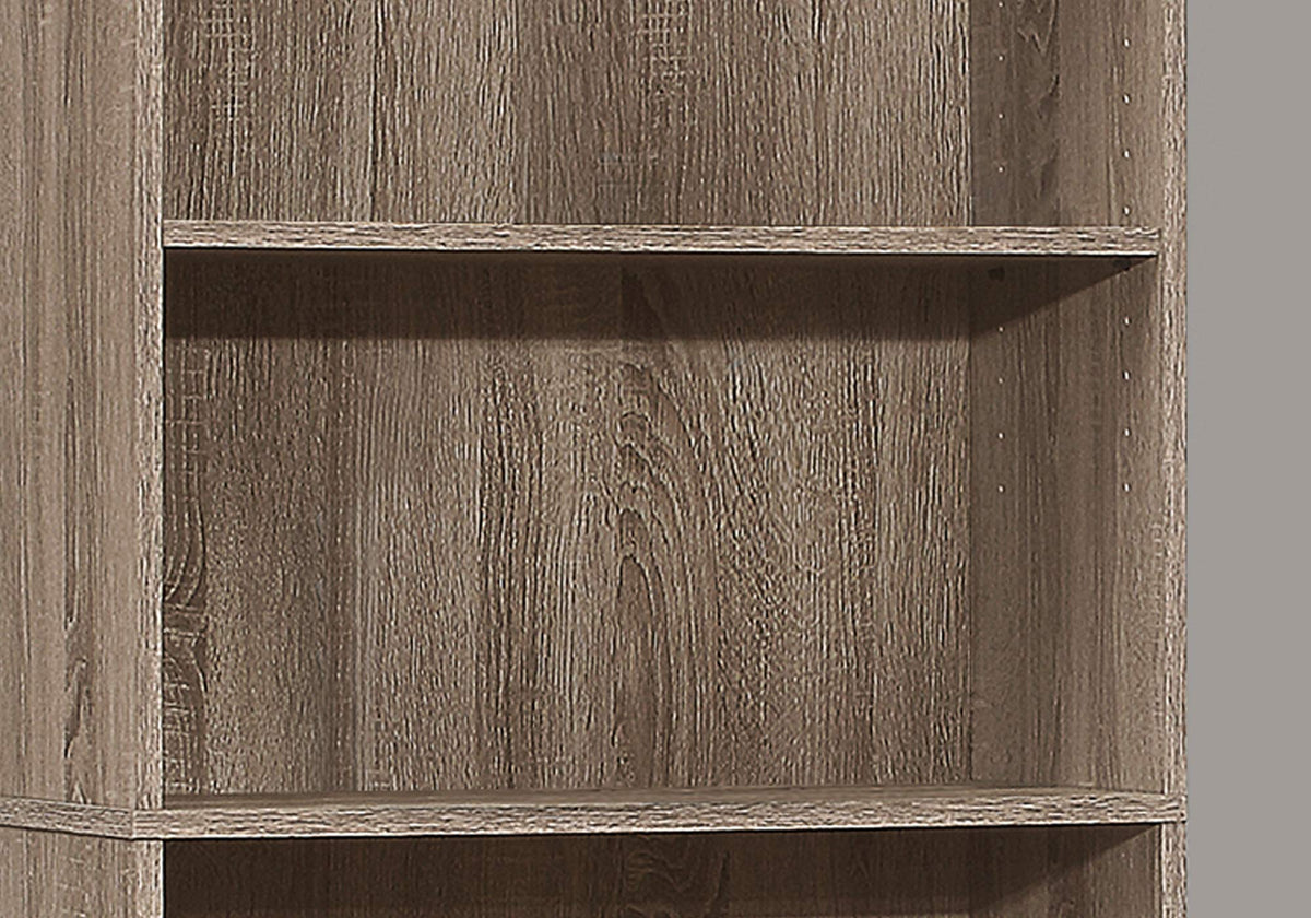 Monarch Specialties BOOKCASE-72 H/DARK TAUPE WITH 5 SHELVES Bookcase, Brown