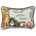 Manual Woodworkers Purrfect Friends Throw Pillow White Multi