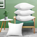 Acanva Decorative Premium Square Throw Pillow Inserts For Sofa Bed Couch & Chairs, 24X24(4 Count), White