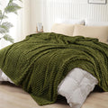 Phf Ultra Soft Flannel Fleece Blanket Queen Size, Lightweight 3D Jacquard Fleece Blanket, No Shedding, No Pilling, Luxury 340Gsm
