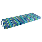 Blazing Needles Patterned Outdoor Spun Polyester Loveseat Cushion, 51' Wide, Pike Azure