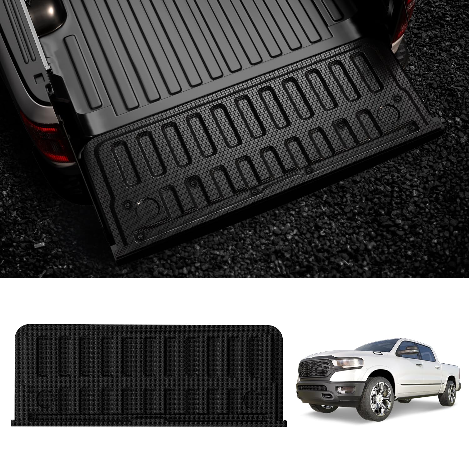 Lasfit Tailgate Mat 2019-2025 For Dodge Ram 1500 Standard Tailgate (Not For Classic Model Or Multifunction Tailgate Or Power Tai