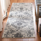 SAFAVIEH Madison Collection Runner Rug - 2'3'' x 10', Cream & Silver, Boho Chic Glam Paisley Design, Non-Shedding & Easy Care, I