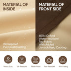 Loriano 2-Seater Patio Sofa Cover, 100% Waterproof For Outdoor Loveseat Covers, 600D Oxford Fabric Heavy Duty Lawn Patio Furniture Covers 60' W X 40' D X 33' H