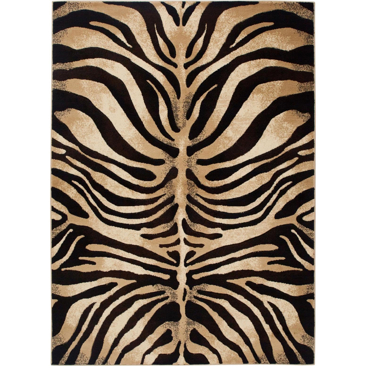 Home Dynamix Fawn Modern Area Rug, 52x72, Animal Stripe
