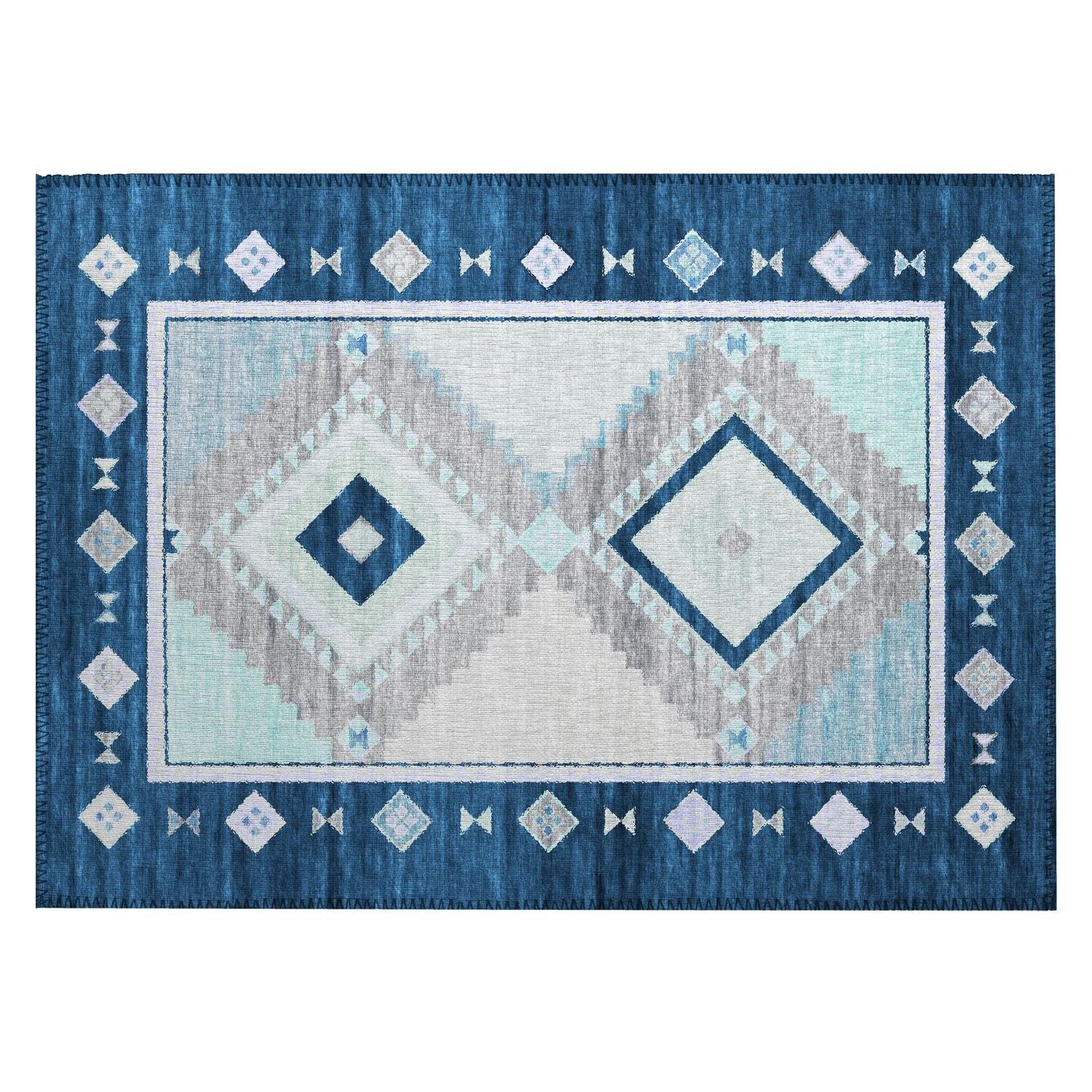 Phoenix Ph2 Blue Southwestern Rug Rectangle 10' X 14'