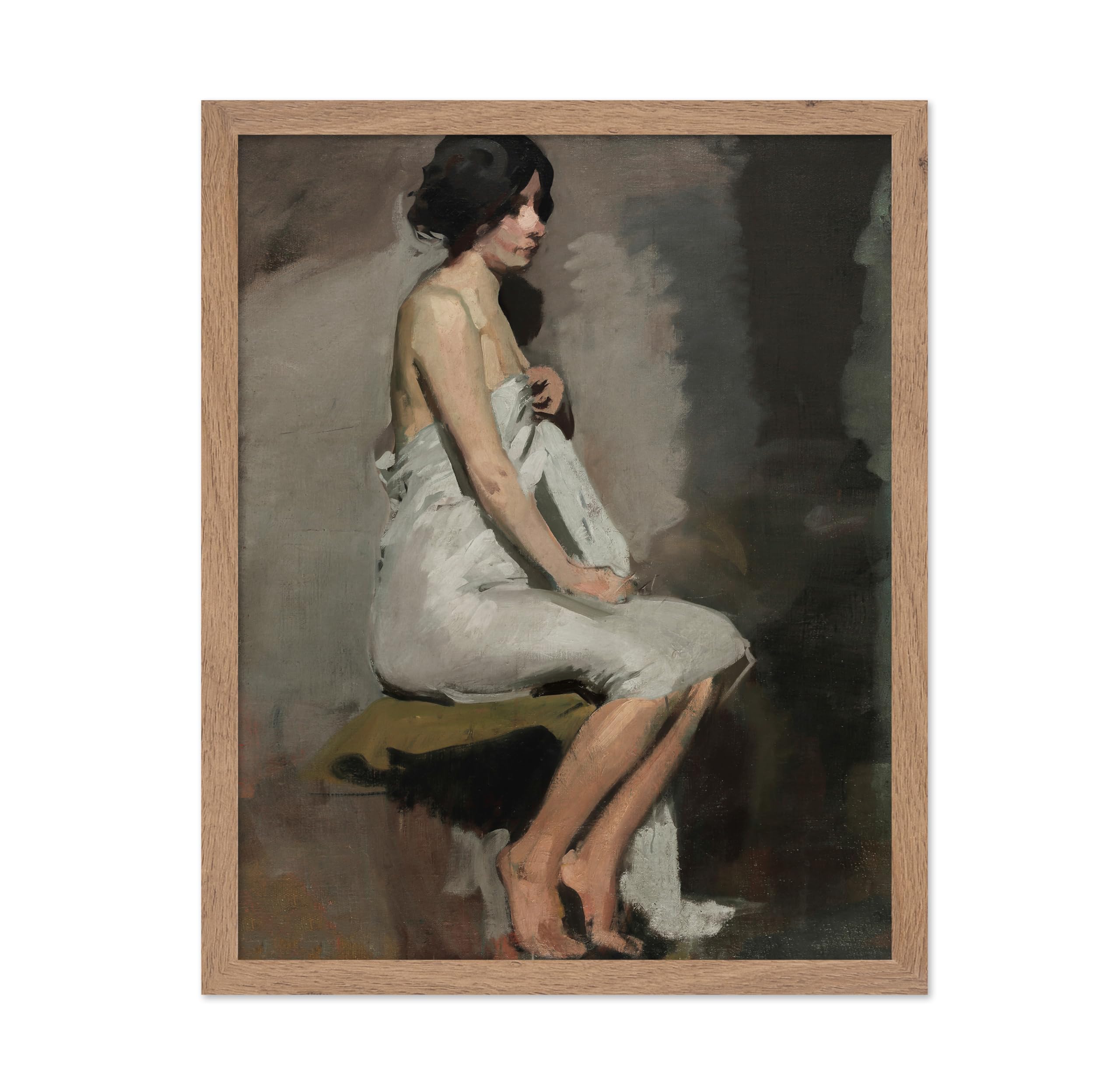 Poster Master Vintage Study of a Seated Woman Poster - Retro Portrait Print - Figure Painting Art - Gift for Men & Women - Minim