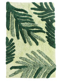 SASHAA WORLD Cotton Leaf Patterned Bathmat | Soft, Absorbent & Cozy | AntiSkid Latex Backing for Stability | Perfect for Bathro