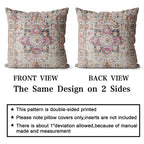 Snycler Boho Throw Pillow Covers 20X20 Inch Set Of 2 Burnt Yellow Terracotta Rust Colored Throw Pillows Double Sided Boho Home S