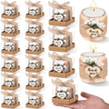 Retisee Wood Candle Holders Memorial Tealight Holder Wedding Favors Thank You Guest Gifts for Wedding Cylinder Handmade Candles 