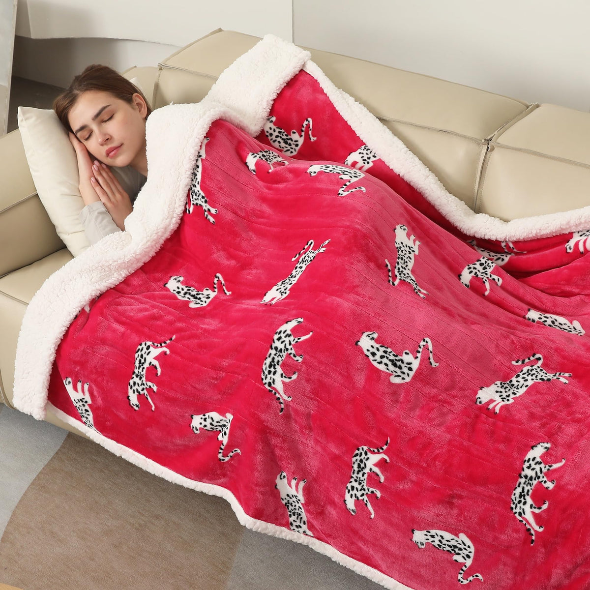 Electric Throw Blanket, 50''X60'' Small Heated Blanket Throw With 5 Heating Levels & 4 Hours Auto Off, Super Cozy Soft Sherpa El