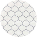 Unique Loom Trellis Frieze Collection Area Rug - Rounded (6' Round, Ivory/ Gray)