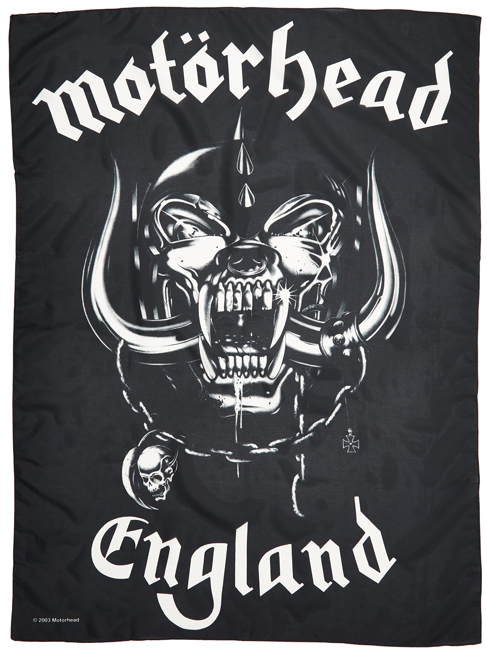 Heart Rock Original Motorhead England Flag, Fabric, Multicolor, 110x75x0cm