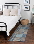 Unique Loom Autumn Collection Area Rug - Providence (2' 7'' x 10' Runner, Blue Gray/ Light Brown)