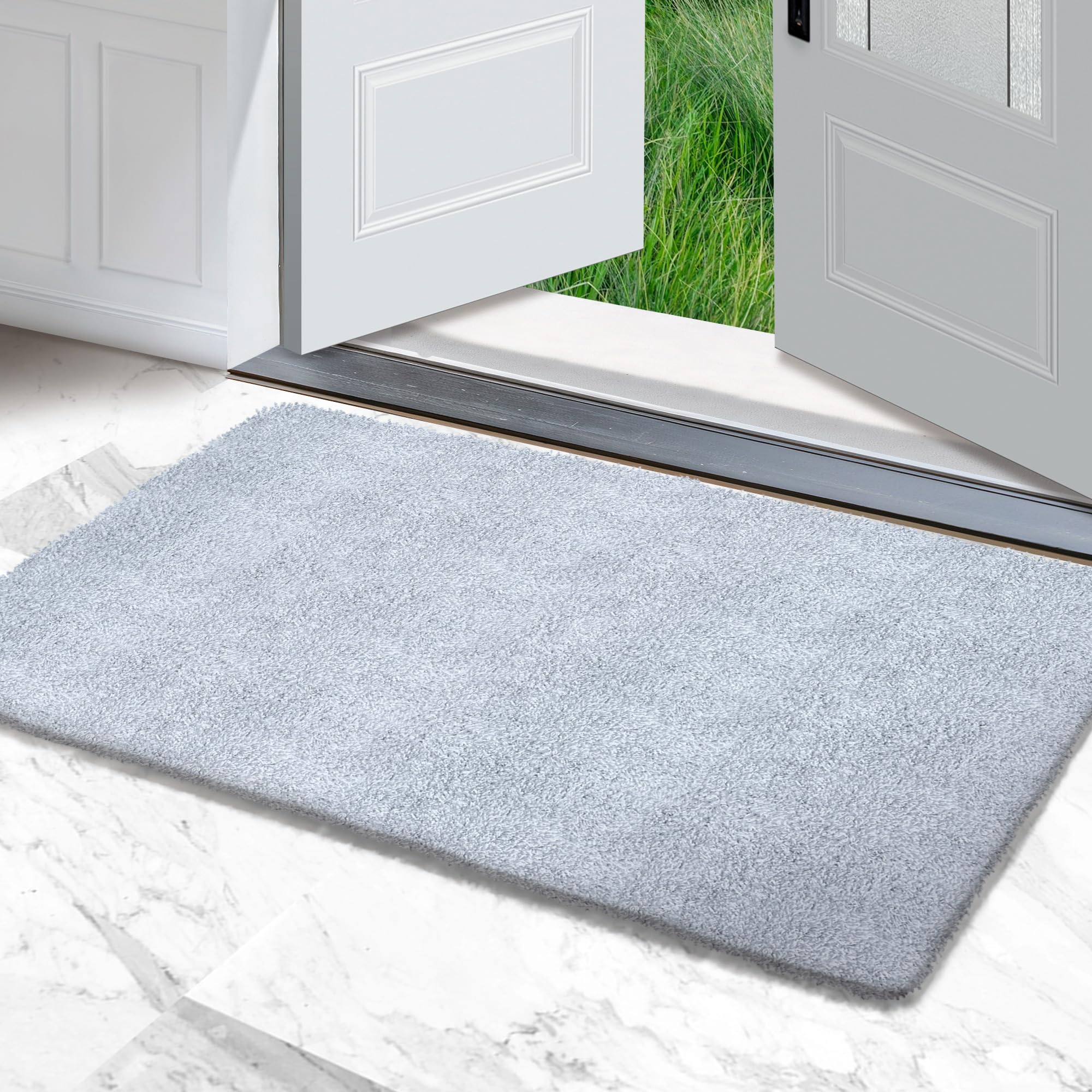 Rugmast Premium Microfiber Indoor Door Mat - 32   X48    Washable, Non-Slip Waterproof Backing, Super Absorbent, Multiple Sizes