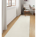 Collive Long Hallway Runner Rug 2.6 x 10, Washable Runner Indoor Entryway Rug, White/Beige Braided Woven Kitchen Runner Rugs L
