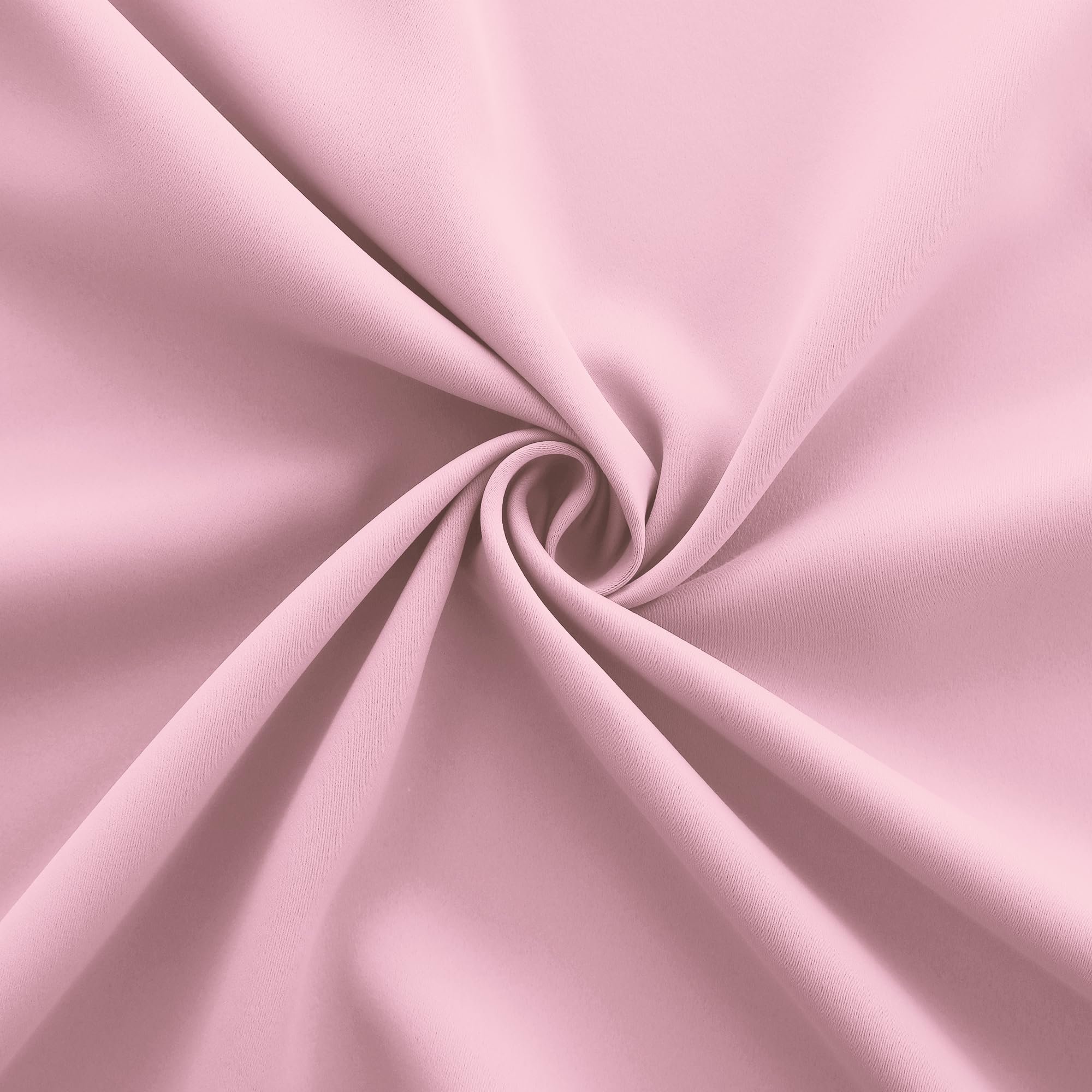 Koufall Rod Pocket Blackout Tier Short Curtains-Pink-24X30