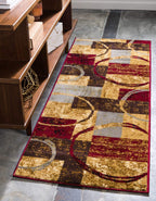 Unique Loom Barista Collection Area Rug - Kouillou (2' x 12' Runner, Multi/ Brown)