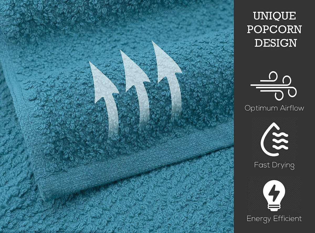 Tukasa Linens 16 Pack Cotton Washcloths For Body And Face, 12X12 Inches, Multipurpose And Lightweight Wash Clothes For Face. Hig