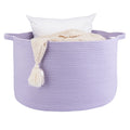 XUANGUO Large Cotton Rope Basket Blankets Basket Living Room 22x14 Toy Basket for Kids Rope Storage Basket for Nursery Woven Lau