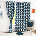 Story@Home Long Door Curtains 9 Feet Set Of 3 | Room Darkening Curtains | Floral Printed | Thermal Insulated | Curtain For Livin