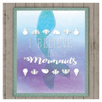 I Believe In Mermaids, 05X07 Inch Print, Girl Room Decor, Room Decor For Girls, Mermaid'S Decor, Kid'S Wall Print