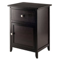 Winsome Eugene Accent Table, 18.90W x 14.96D x 25H, Espresso