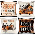 Modovos Halloween Decorations Pillow Covers 16X16 Set Of 4 Halloween Decor Hocus Pocus Throw Pillow Covers Indoor Outdoor Fall P