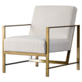 New Pacific Direct Francis Fabric Arm Accent Chairs, Cream
