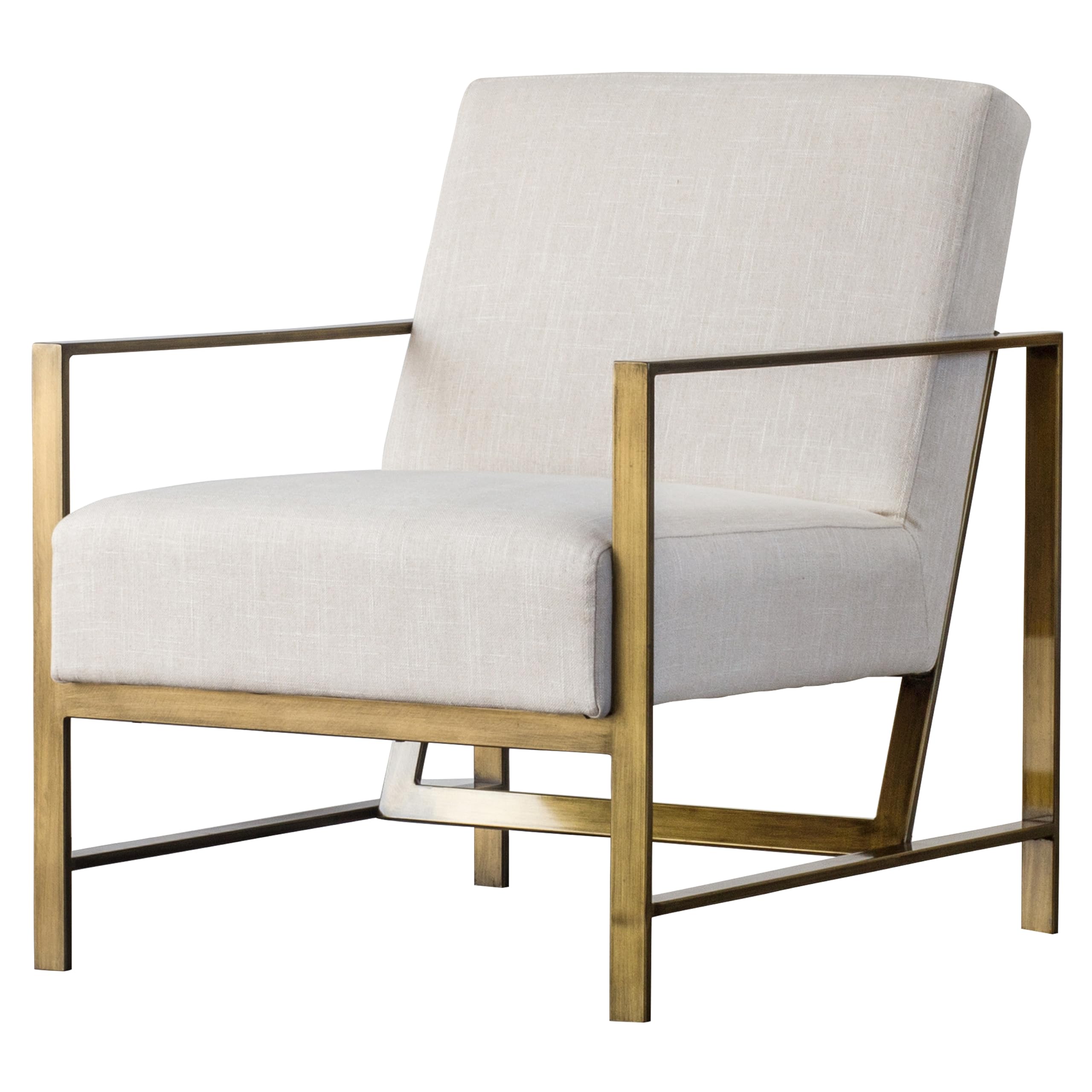New Pacific Direct Francis Fabric Arm Accent Chairs, Cream