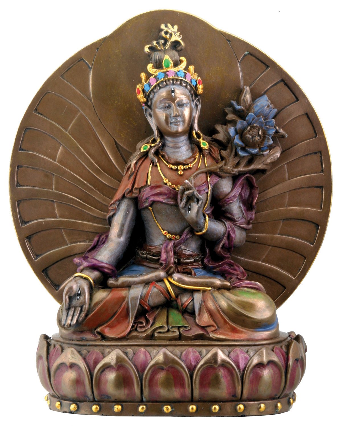 SUMMIT COLLECTION White Tara, Buddhist Goddess of Compassion and Longevity Statue, 6 Inches