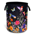 Hummingbird Flowers Laundry Basket Oxford Cloth Butterflies Laundry Hamper