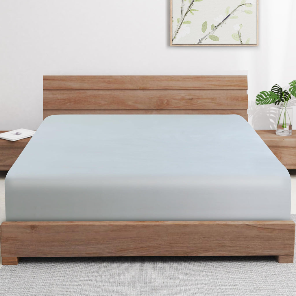 Bamboo Viscose Cooling Fitted Sheet King Size Only, 400 Thread Count, 16'' Deep Pocket Cooling Bottom Sheets For Hot Sleeper, Si