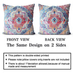 Snycler Antique Boho Hereke Rug Print Boho Throw Pillow Cover 22X22 Inch Set Of 2 Double Sided Decorative Soft Throw Pillow Case