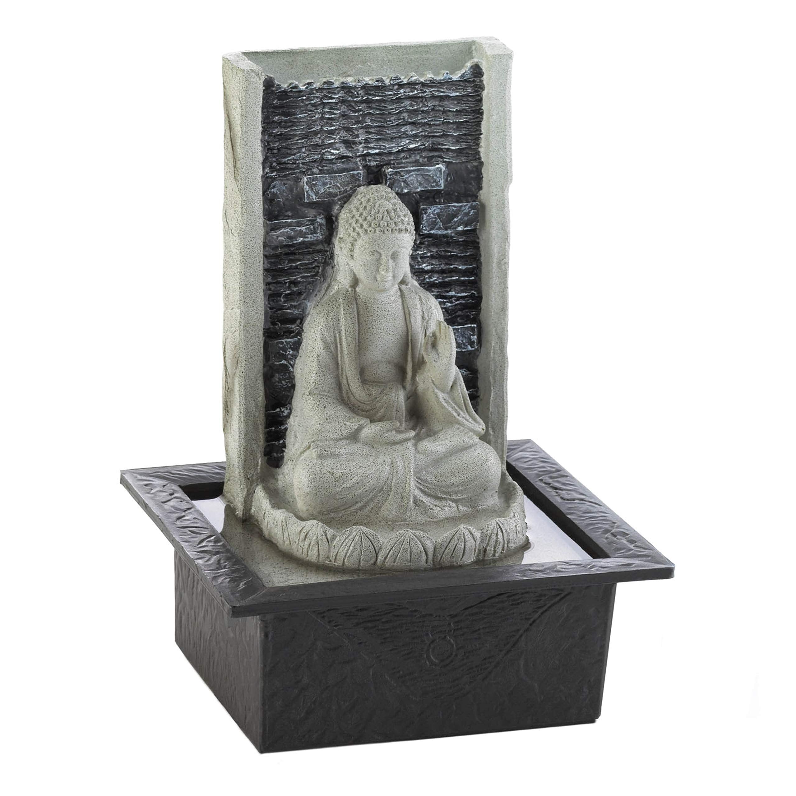 Buddha Cascading Tabletop Fountain 8.25x7.25x11.25
