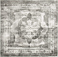 Unique Loom Sofia Collection Area Rug - Salle Garnier (5 4 Square, Gray/ Ivory)