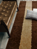 ORFA HOME Custom Size Hallway Runner Rug, Slip Resistant, 26 Inch Wide X Your Choice of Length, Daisy Brown, 26 Inch X 12 feet